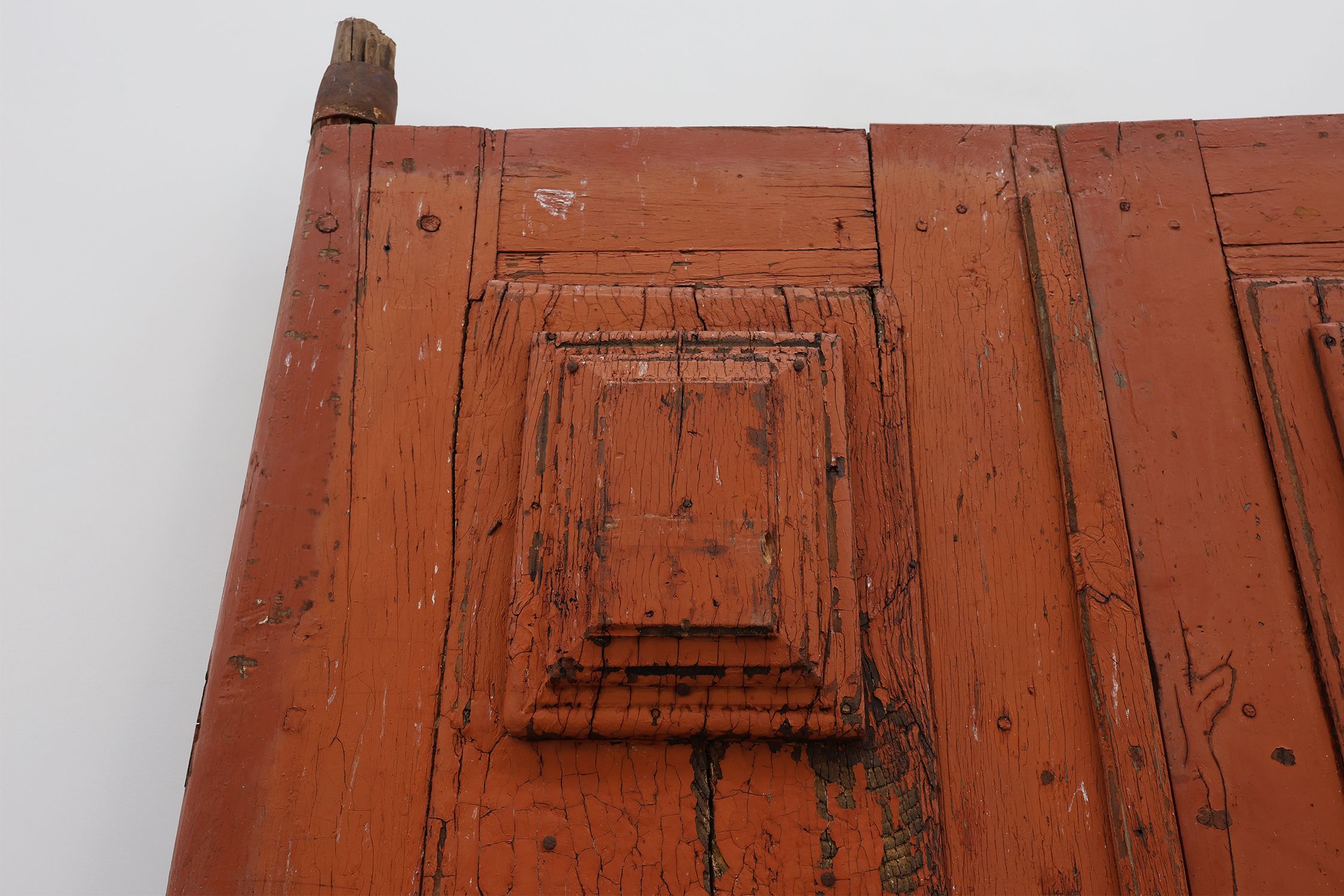 Large 17th century Monastery doors in terracotta lacquered oak, Portugalthumbnail